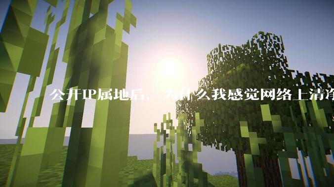 公开IP属地后，为什么我感觉网络上清净多了?